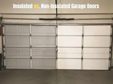 Comparison of insulated and non-insulated garage doors